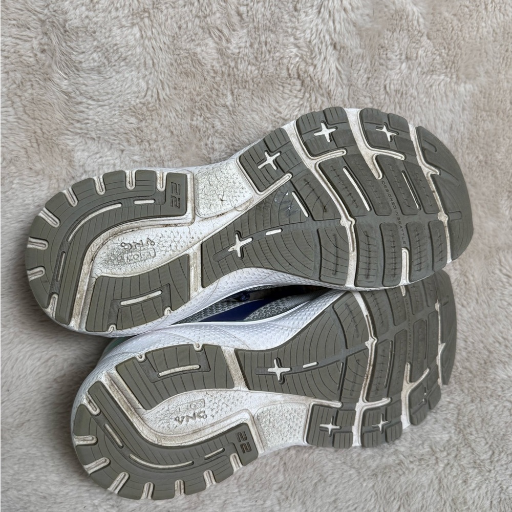 Brooks Adrenaline GTS 22 "Grey/Purple/Mint" Women's Wide Running Shoe Sz 8 - Picture 3 of 10